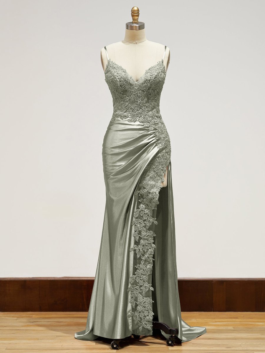 Off-Shoulder Lace Mermaid Prom Dress - Image 13