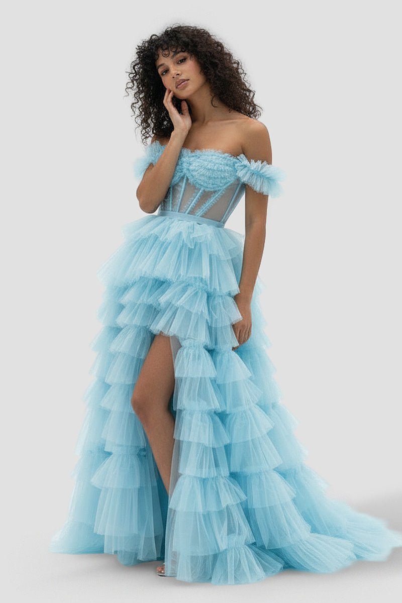 Off-Shoulder Chiffon Prom Dress - Image 2