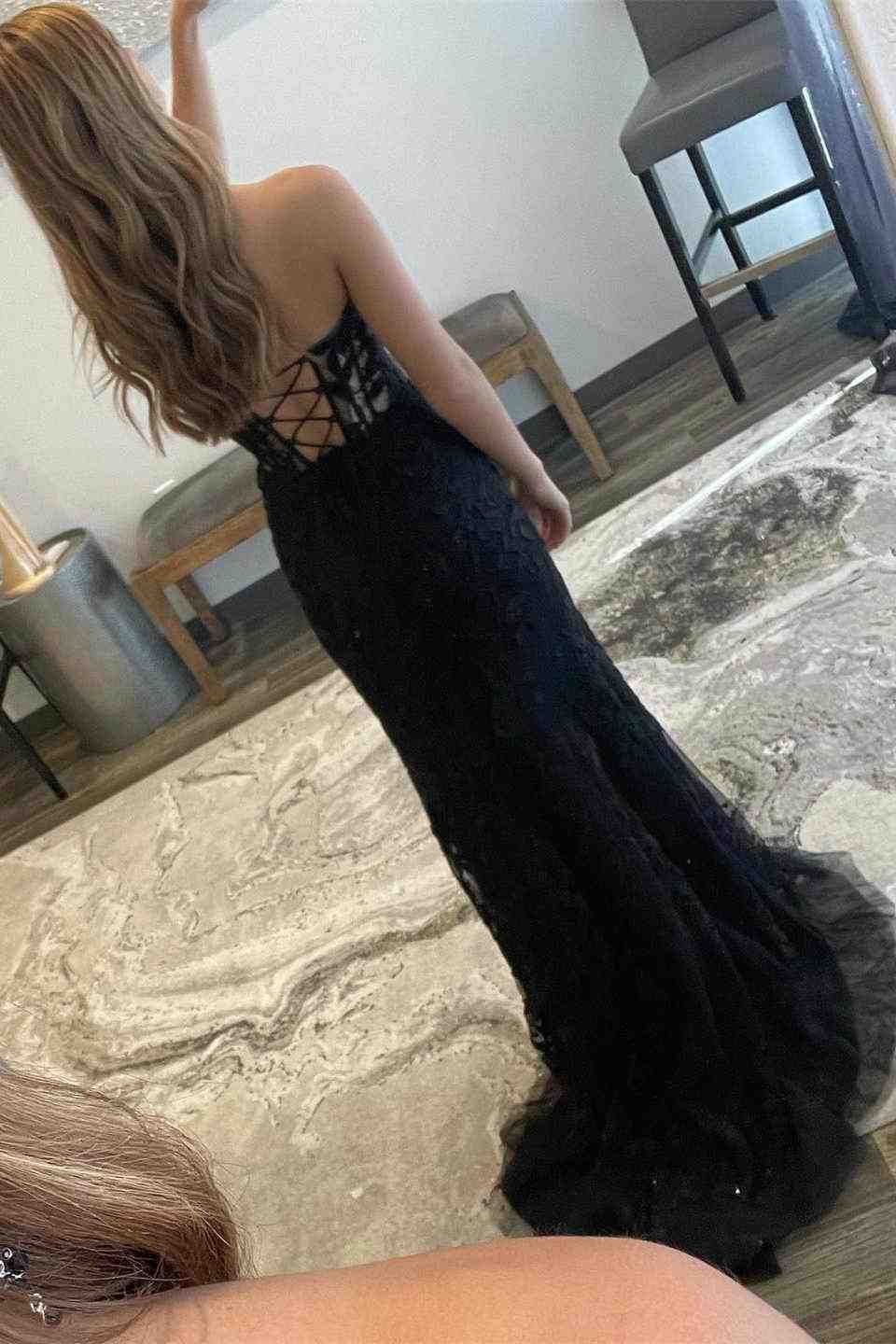 Strapless Satin Mermaid Prom Dress - Image 17