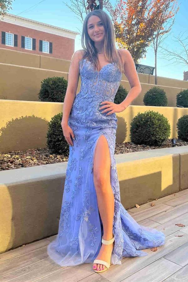 Strapless Satin Mermaid Prom Dress - Image 34