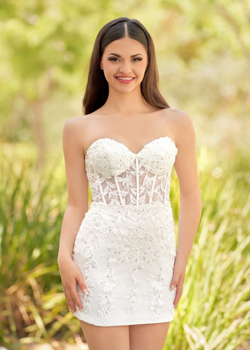 A-Line Satin Homecoming Dress - Image 40