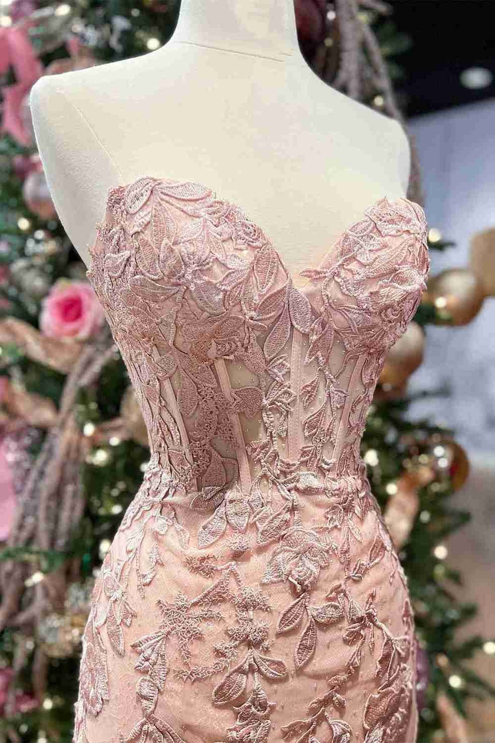 Strapless Satin Mermaid Prom Dress - Image 33