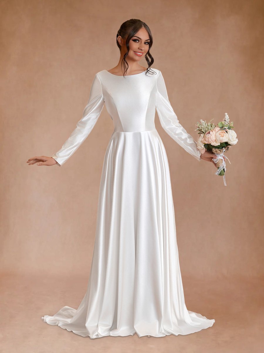 V-Neck Chiffon Wedding Dress - Image 3